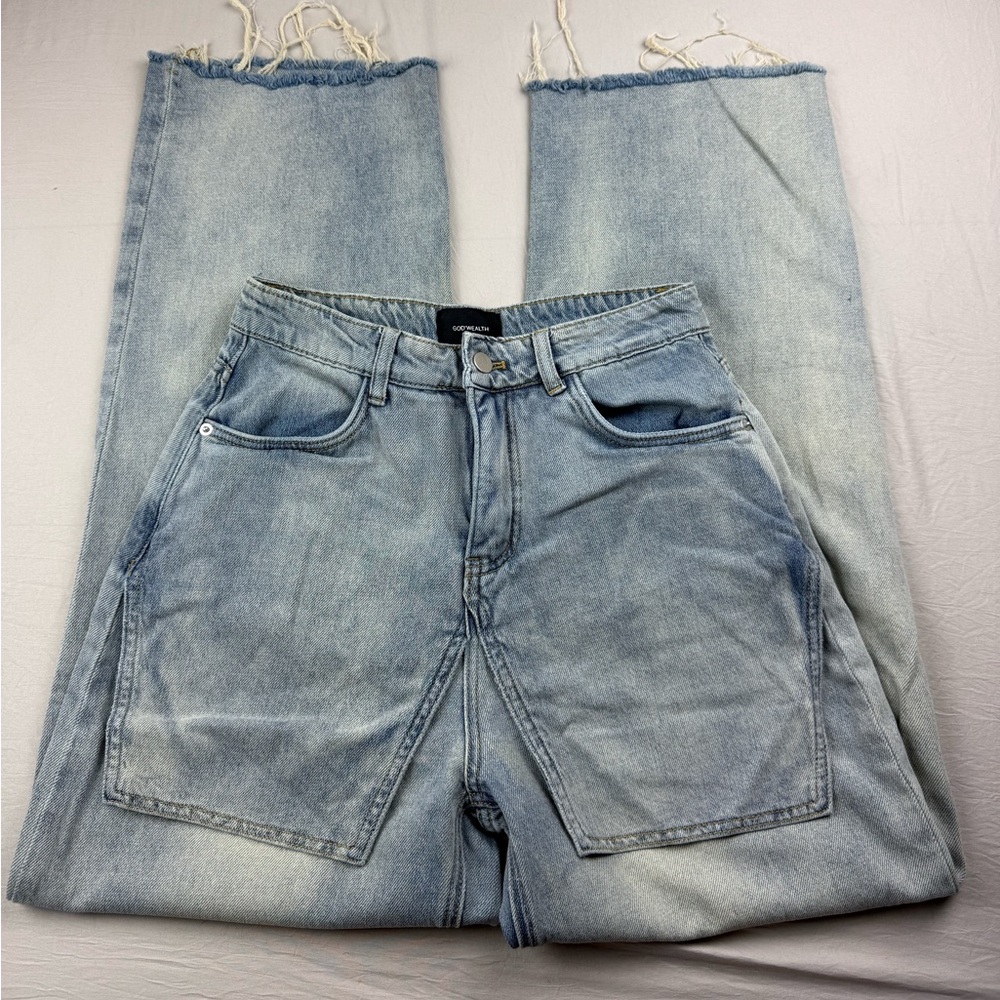 GOD’ WEALTH women’s Light Blue Jeans‎